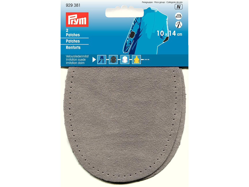 Strykelapp Velour/Lærimit Lus grå 10 x 14 cm