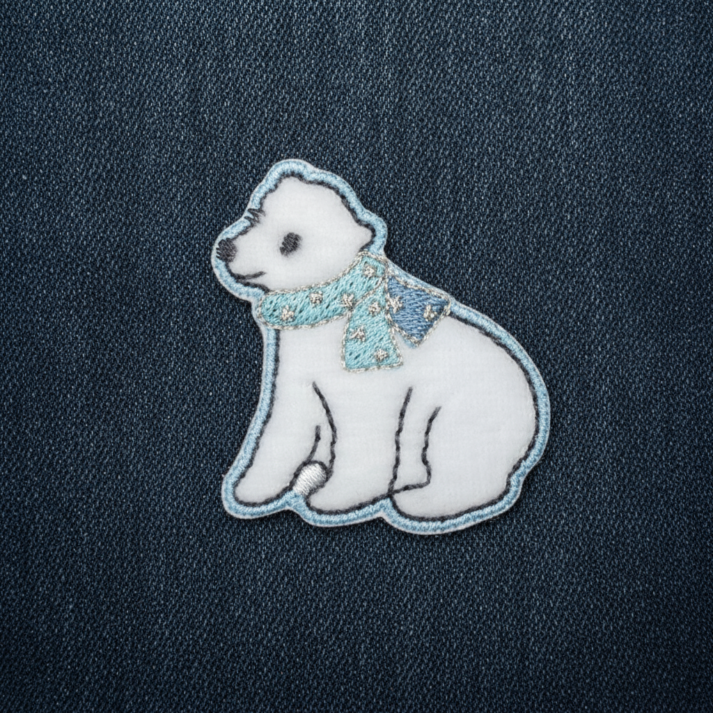 Strykemerke – isbjørn med skjerf