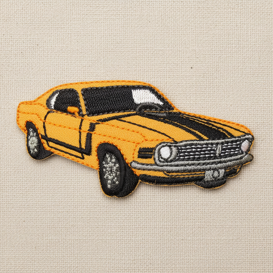 Strykemerke – veteranbil – gul