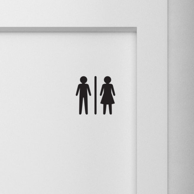 Toalettmerke Wallstickers