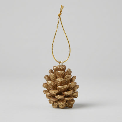 Nostalgisk kongle juleornament 4-pakk